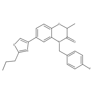 4-[(4-Fluorophenyl)methyl]-2-methyl-6-(2-propyl-4-thiazolyl)-2H-1,4-benzoxazin-3(4H)-one结构式