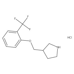 3-{[2-(Trifluoromethyl)phenoxy]methyl}pyrrolidine hydrochloride结构式
