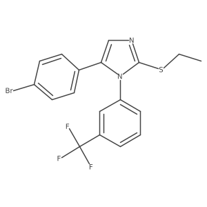 5-(4-bromophenyl)-2-(ethylthio)-1-(3-(trifluoromethyl)phenyl)-1H-imidazole结构式