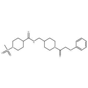 1-(methylsulfonyl)-N-((1-(2-phenoxyacetyl)piperidin-4-yl)methyl)piperidine-4-carboxamide Structure