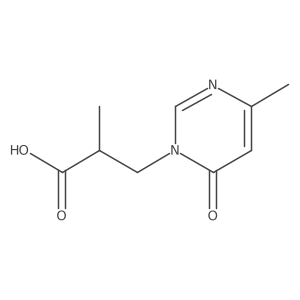 1(6H)-Pyrimidinepropanoic acid, I+/-,4-dimethyl-6-oxo- Structure