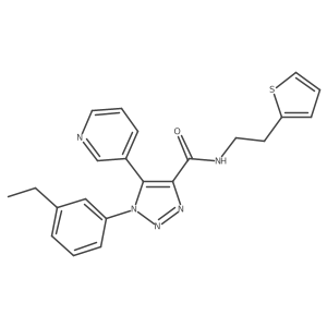 1-(3-ethylphenyl)-5-(pyridin-3-yl)-N-[2-(thiophen-2-yl)ethyl]-1H-1,2,3-triazole-4-carboxamide Structure