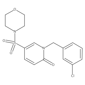 1-(3-chlorobenzyl)-5-(morpholinosulfonyl)pyridin-2(1H)-one结构式