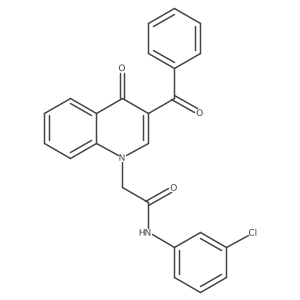 2-(3-benzoyl-4-oxo-1,4-dihydroquinolin-1-yl)-N-(3-chlorophenyl)acetamide Structure