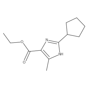 1H-Imidazole-5-carboxylic acid, 2-cyclopentyl-4-methyl-, ethyl ester Structure