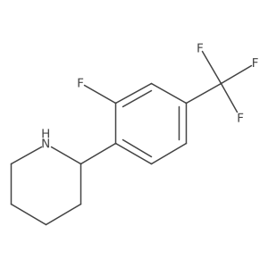 2-[2-Fluoro-4-(trifluoromethyl)phenyl]piperidine结构式
