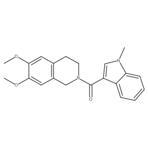 (6,7-dimethoxy-3,4-dihydroisoquinolin-2(1H)-yl)(1-methyl-1H-indol-3-yl)methanone Structure