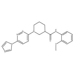 1-(6-(1H-imidazol-1-yl)pyridazin-3-yl)-N-(2-(methylthio)phenyl)piperidine-3-carboxamide结构式