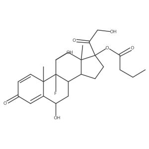 [(6S,8S,9R,10S,11S,13S,14S,17R)-9-fluoro-6,11-dihydroxy-17-(2-hydroxyacetyl)-10,13-dimethyl-3-oxo-6,7,8,11,12,14,15,16-octahydrocyclopenta[a]phenanthren-17-yl] butanoate Structure