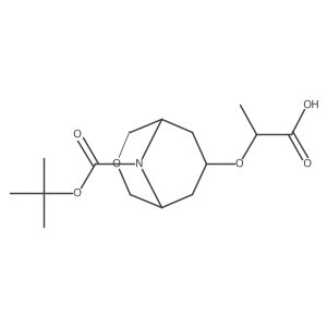 (R)-2-(((1R,5S,7R)-9-(tert-butoxycarbonyl)-3-oxa-9-azabicyclo[3.3.1]nonan-7-yl)oxy)propanoic acid Structure