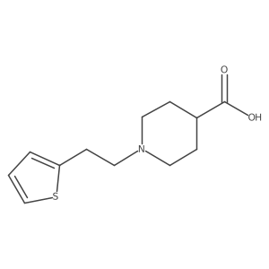 1-(2-(Thiophen-2-yl)ethyl)piperidine-4-carboxylicacid Structure