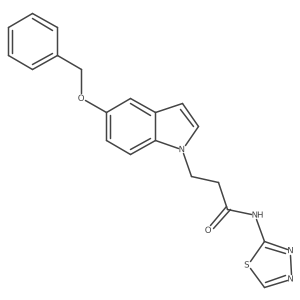3-(5-(benzyloxy)-1H-indol-1-yl)-N-(1,3,4-thiadiazol-2-yl)propanamide Structure
