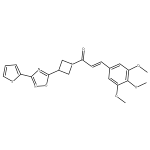(E)-1-(3-(3-(thiophen-2-yl)-1,2,4-oxadiazol-5-yl)azetidin-1-yl)-3-(3,4,5-trimethoxyphenyl)prop-2-en-1-one Structure