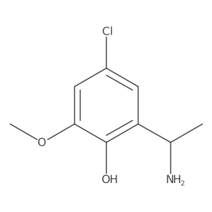 2-(1-Aminoethyl)-4-chloro-6-methoxyphenol Structure