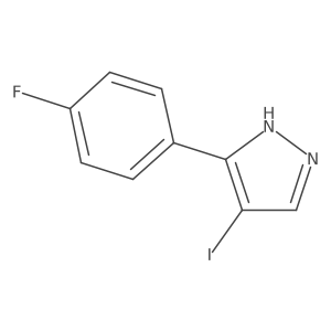 3-(4-Fluorophenyl)-4-iodo-1H-pyrazole结构式