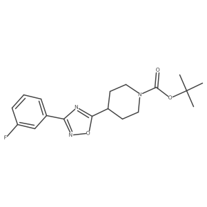 Tert-butyl 4-[3-(3-fluorophenyl)-1,2,4-oxadiazol-5-yl]piperidine-1-carboxylate Structure