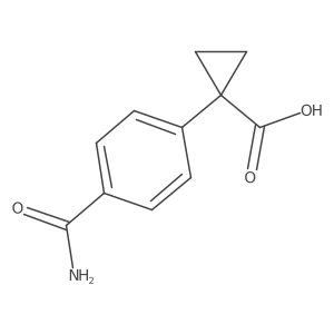 1-(4-Carbamoylphenyl)cyclopropane-1-carboxylic acid Structure