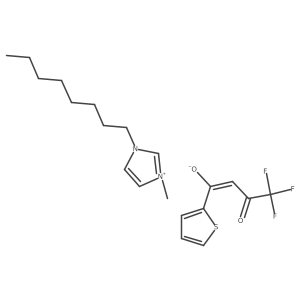 1-Methyl-3-octylimidazol-1-ium;4,4,4-trifluoro-3-oxo-1-thiophen-2-ylbut-1-en-1-olate结构式