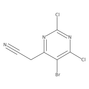 4-Pyrimidineacetonitrile, 5-bromo-2,6-dichloro- Structure