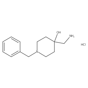 4-(Aminomethyl)-1-benzylpiperidin-4-ol hydrochloride Structure
