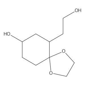8-Hydroxy-1,4-dioxaspiro[4.5]decane-6-ethanol结构式