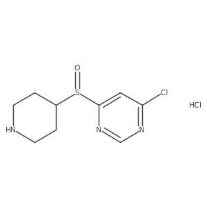 4-Chloro-6-(piperidin-4-ylsulfinyl)pyrimidine hydrochloride结构式