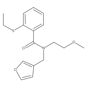 2-(ethylthio)-N-(furan-3-ylmethyl)-N-(2-methoxyethyl)benzamide结构式