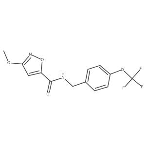 3-methoxy-N-(4-(trifluoromethoxy)benzyl)isoxazole-5-carboxamide结构式