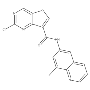 2-chloro-N-(8-methylquinolin-6-yl)thieno[3,2-d]pyrimidine-7-carboxamide Structure