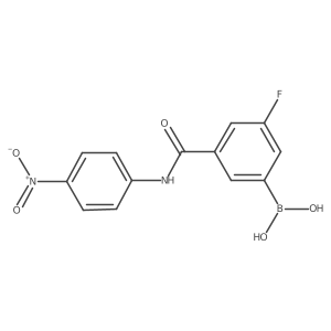 3-Fluoro-5-(4-nitrophenylcarbamoyl)benzeneboronic acid结构式