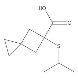 5-(Propan-2-ylsulfanyl)spiro[2.3]hexane-5-carboxylic acid Structure
