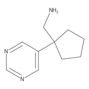 [1-(Pyrimidin-5-yl)cyclopentyl]methanamine结构式