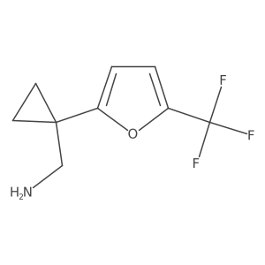 {1-[5-(Trifluoromethyl)furan-2-yl]cyclopropyl}methanamine Structure