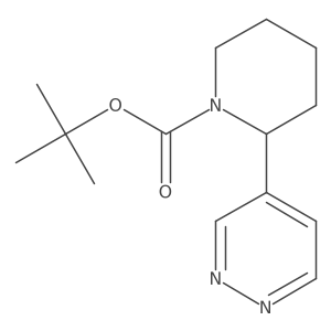Tert-butyl 2-(pyridazin-4-yl)piperidine-1-carboxylate结构式