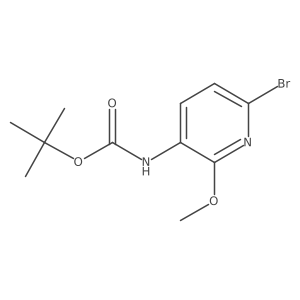 3-Boc-amino-6-bromo-2-methoxypyridine结构式