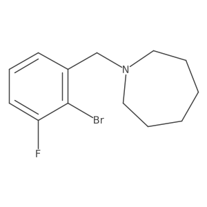 1-(2-Bromo-3-fluorobenzyl)azepane结构式