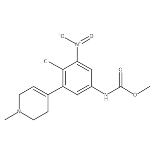 Methyl (4-chloro-3-(1-methyl-1,2,3,6-tetrahydropyridin-4-yl)-5-nitrophenyl)carbamate结构式