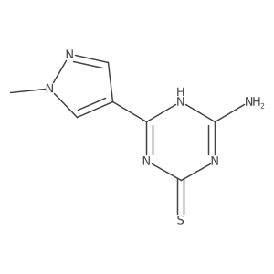 4-Amino-6-(1-methyl-1H-pyrazol-4-YL)-1,3,5-triazine-2-thiol Structure