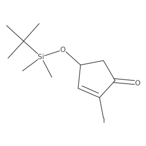 4-[(Tert-butyldimethylsilyl)oxy]-2-iodocyclopent-2-EN-1-one Structure