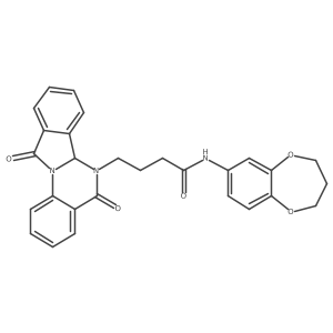 N-(3,4-dihydro-2H-1,5-benzodioxepin-7-yl)-4-(5,11-dioxo-6a,11-dihydroisoindolo[2,1-a]quinazolin-6(5H)-yl)butanamide结构式