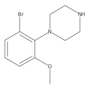 1-(2-Bromo-6-methoxyphenyl)piperazine结构式