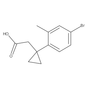 2-[1-(4-Bromo-2-methylphenyl)cyclopropyl]acetic acid结构式