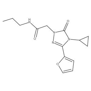 2-(4-cyclopropyl-3-(furan-2-yl)-5-oxo-4,5-dihydro-1H-1,2,4-triazol-1-yl)-N-propylacetamide Structure
