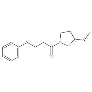 1-(3-(Methylthio)pyrrolidin-1-yl)-3-(phenylthio)propan-1-one Structure