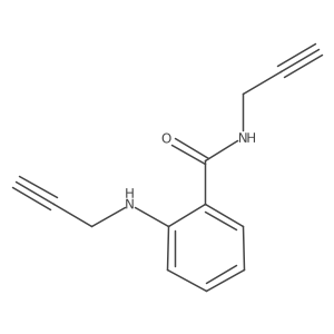 N-(prop-2-yn-1-yl)-2-[(prop-2-yn-1-yl)amino]benzamide结构式