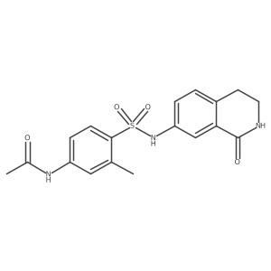 N-(3-methyl-4-(N-(1-oxo-1,2,3,4-tetrahydroisoquinolin-7-yl)sulfamoyl)phenyl)acetamide结构式