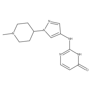 2-[[1-(1-Methyl-4-piperidinyl)-1H-pyrazol-4-yl]amino]-4(3h)-pyrimidinone结构式