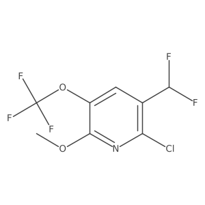 2-Chloro-3-(difluoromethyl)-6-methoxy-5-(trifluoromethoxy)pyridine Structure