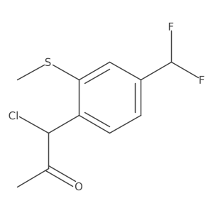1-Chloro-1-(4-(difluoromethyl)-2-(methylthio)phenyl)propan-2-one结构式