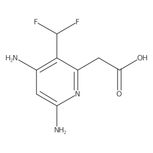 2-(4,6-Diamino-3-(difluoromethyl)pyridin-2-yl)acetic acid结构式